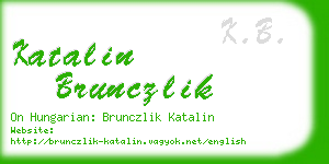katalin brunczlik business card